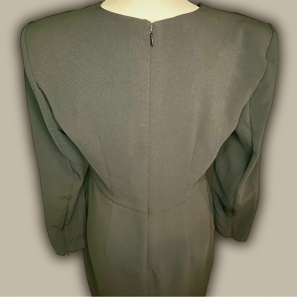 NWOT Sergio Hudson x Target Black ‘Strong Shoulder Midi Dress’ Size Small - Picture 12 of 16